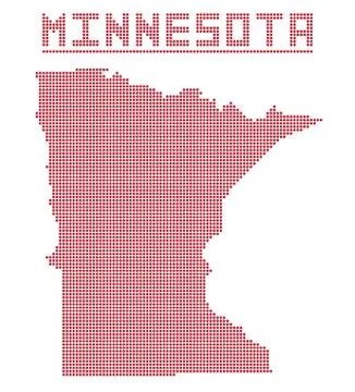 Minnesota Dot Map Stock Illustration