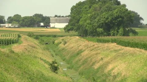 Minnesota Drainage Ditch Stock Footage 49776160