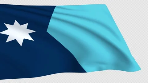 Minnesota flag waving on a transparent background. Stock Footage 323635759