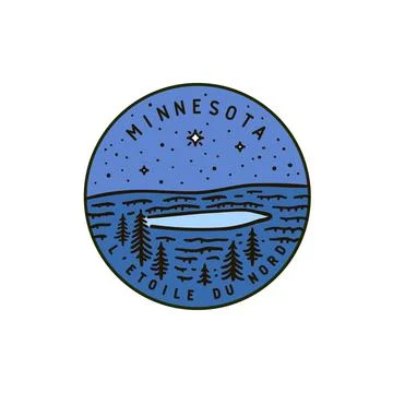 Minnesota. Forest lake Stock Illustration