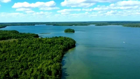 Minnesota Lake Flyover Stock Footage 96560257