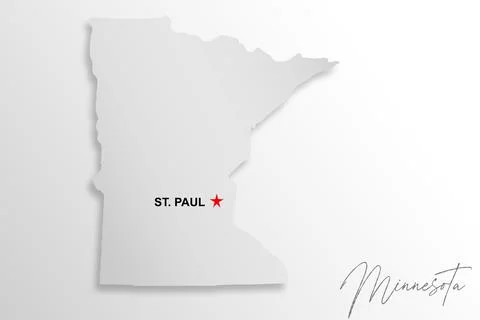 Minnesota map isolated on white background Illustrazione stock