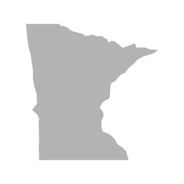 Minnesota map vector icon on white background Stock Illustration