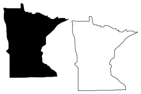 Minnesota map vector Ilustração Stock