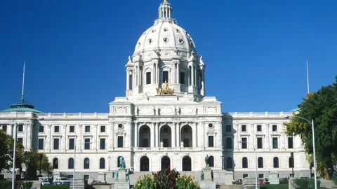Minnesota State Capitol Building St. Paul Stock Footage 301402525
