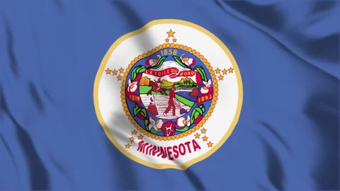 Minnesota State Flag Loop 4K Видео 243874772