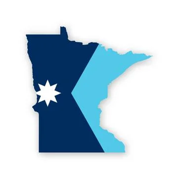 Minnesota State Flag Map Illustrazione stock