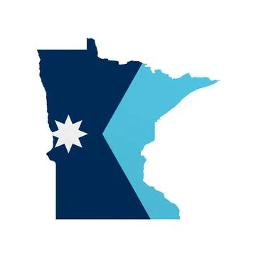 Minnesota State Flag Map Illustrazione stock