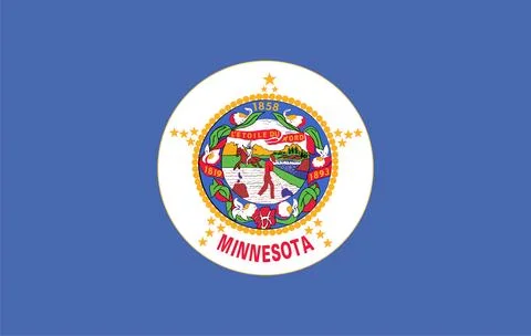 Minnesota state flag. Vector illustration. Stock Illustration