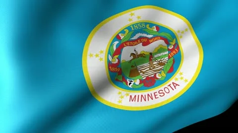 Minnesota State Flag Waving Stock Footage 11969975