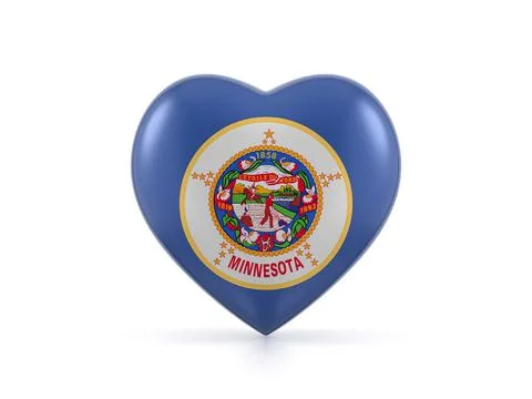 Minnesota state heart flag Stock Illustration