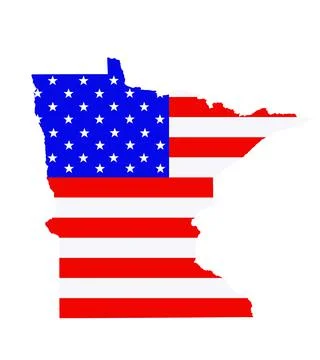 Minnesota state map vector silhouette illustration. イラスト素材