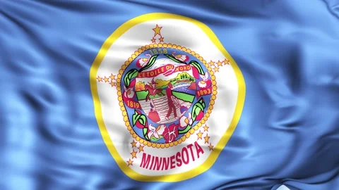Minnesota State Waving Flag Background 스톡 동영상 204138800