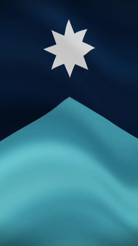 Minnesota State Waving Flag in Vertical Orientation – Realistic Loop Animation Stock Footage 294949036