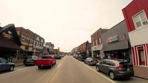 Minocqua, WI Downtown Stock-Footage 252149193
