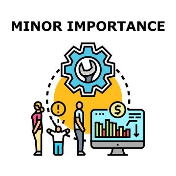 Minor importance priority adjusting business concept Stock Illustration