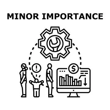Minor importance priority adjusting business concept Stock Illustration