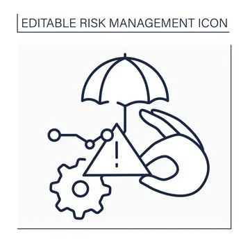 Minor risks line icon Stockillustratie