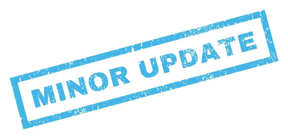 Minor Update Rubber Stamp Stock Illustration