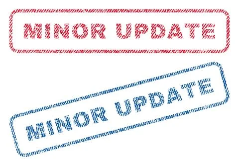 Minor Update Textile Stamps Stock Illustration