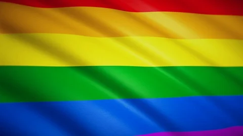Minority flag close-up. Fluttering in the wind. Looped video footage. 4K. HD Video stock 129509575
