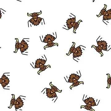 Minotaur ancient greece vector seamless pattern Stock Illustration