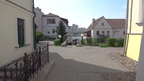 Minsk belarus 05.05.2018. View of the old town of Trinity Hill Stock Footage 280682931