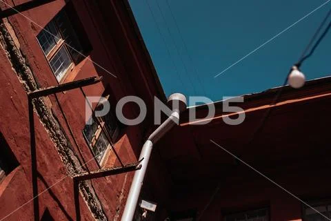 MINSK, BELARUS Red Yard - courtyard-well in Minsk, place of youth subculture Stock Photos