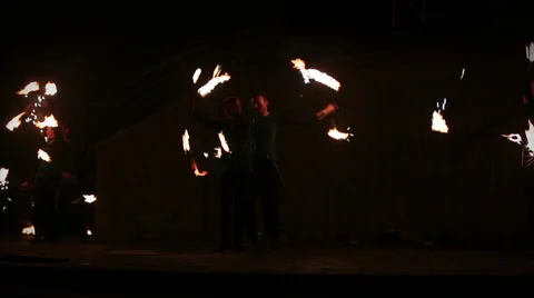 Minsk, Belarus - september 29: fire show Видео 44023837