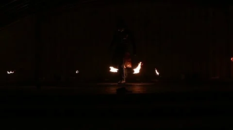 Minsk, Belarus - september 29: fire show 스톡 동영상 44121833