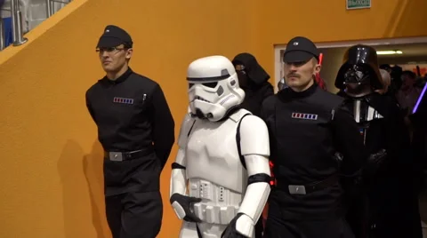 Minsk, October 2016, belarus Comic Con. Parade of star wars heroes. Star wars Stock-Footage 69028926