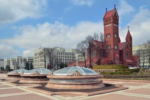 Minsk square Stock-Fotos