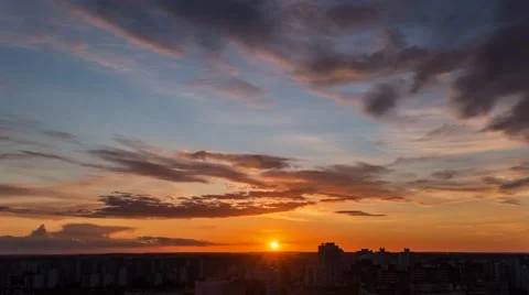 Minsk Sunset Rooftop sunset Timelapse 4K Belarus Stock Footage 58788063