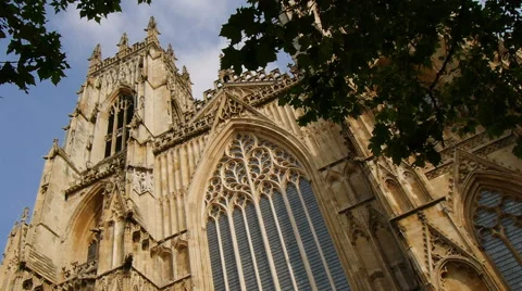 Minster under tree Stock Footage 42366195