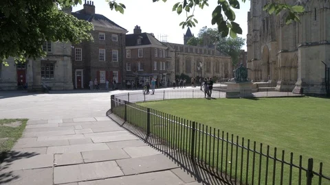 Minster Yard, York, England Stock Footage 111447893