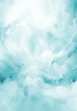 Mint abstract watercolor texture background. Green watercolour brush patter.. Stock Illustration