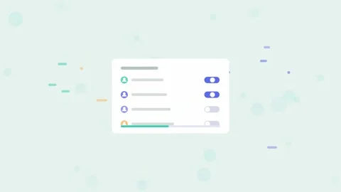 Mint Access Permissions Flat Design Seamless Loop Animated Background For Stock Footage 342458352
