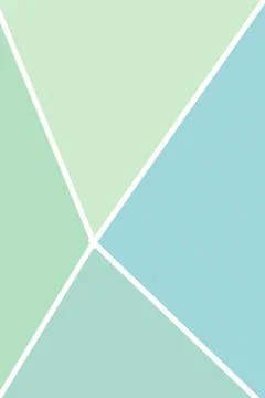 Mint and aqua triangular fields meet through crisp white diagonal lines, fo.. Stock Illustration