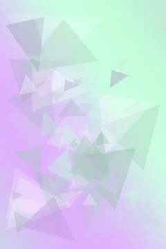 Mint and lavender translucent triangles overlap in a gentle swirl, producin.. 스톡 일러스트