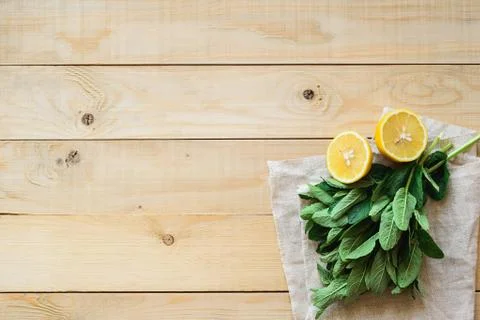 Mint and lemon Stock Photos