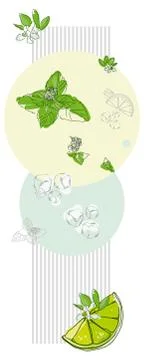 Mint and mojito Stock Illustration