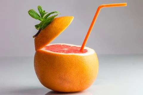 Mint and straw orange 005 Stock Photos