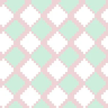 Mint Argyle Seamless Pattern Background Stock Illustration