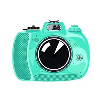 Mint beautiful cute camera Stock Illustration