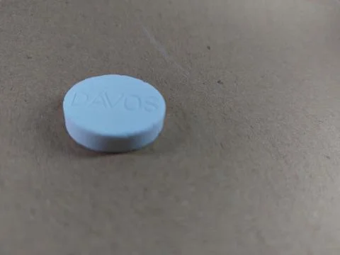Mint candy with Davos brand Stock Photos