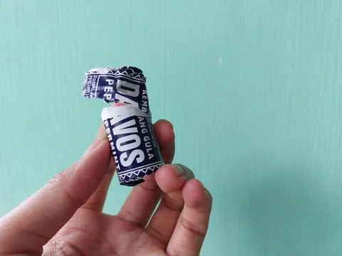 Mint candy with Davos brand Stock Photos