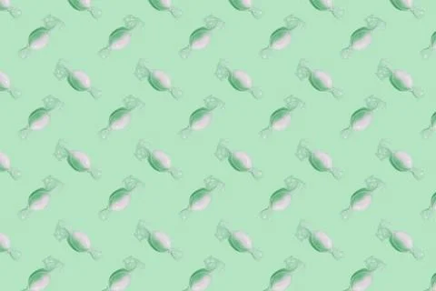 Mint candy pattern, Design element. Modern art. Delicious food. Stock Photos