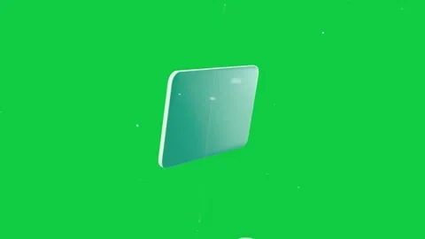 Mint card rotating, ring orbiting, glowing orb entering, blurring, revealing Stock Footage 337887669