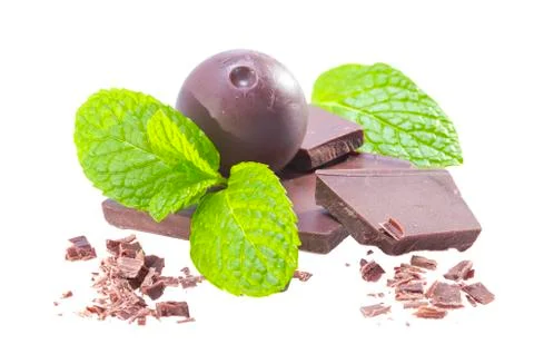 Mint chocolate. Stock Photos