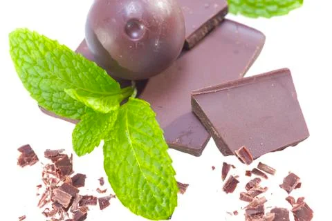 Mint chocolate. Stock Photos